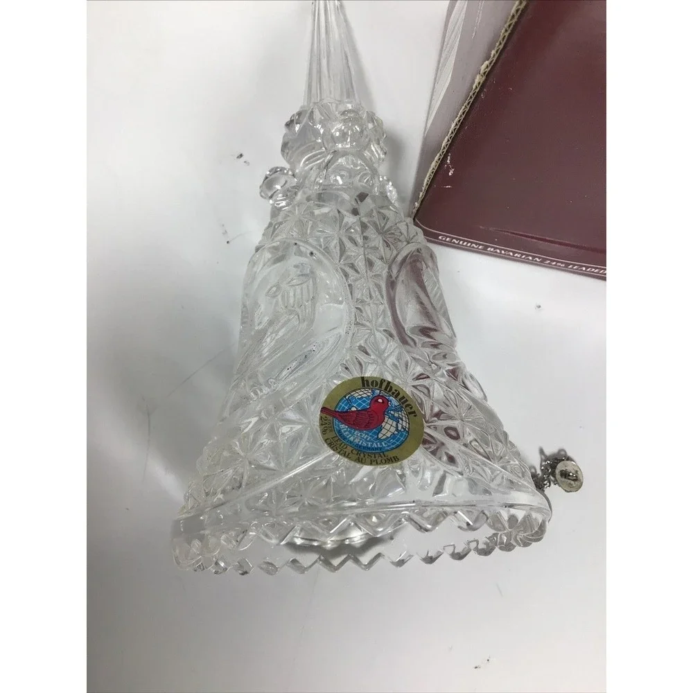 Vintage The Byrdes Collection Hofbauer Bleikristall Bell Bird 24% Leaded Crystal
